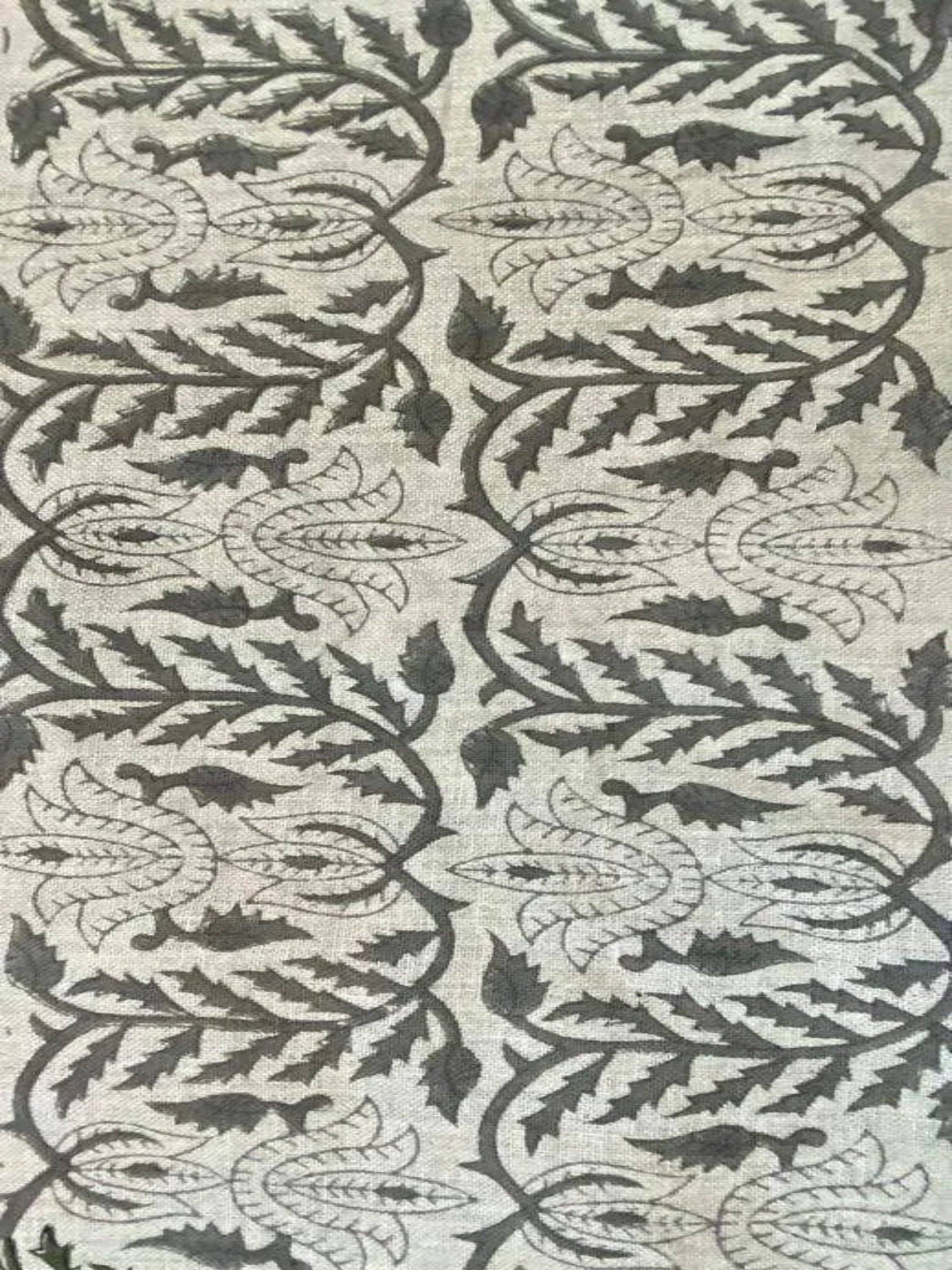 Thread To Form - Wholesale Fabric - Ria Hand Block Print Linen Fabric For Upholstery and Curtains1