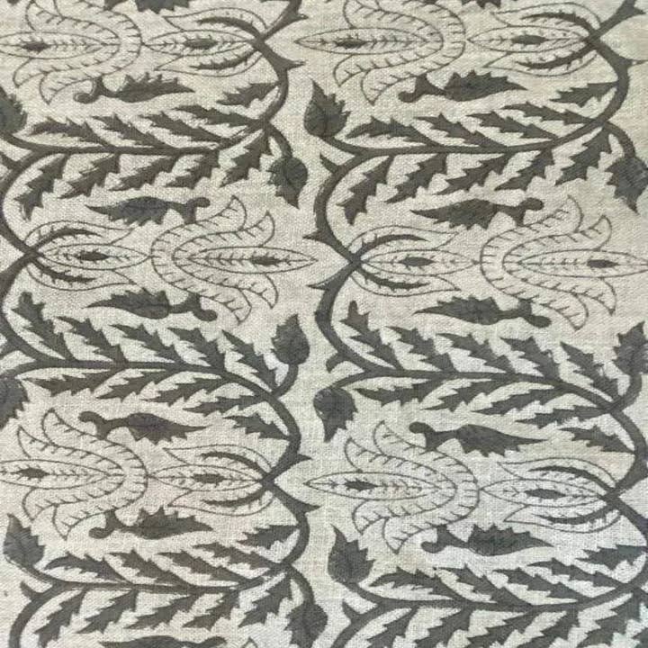 Thread To Form - Wholesale Fabric - Ria Hand Block Print Linen Fabric For Upholstery and Curtains1