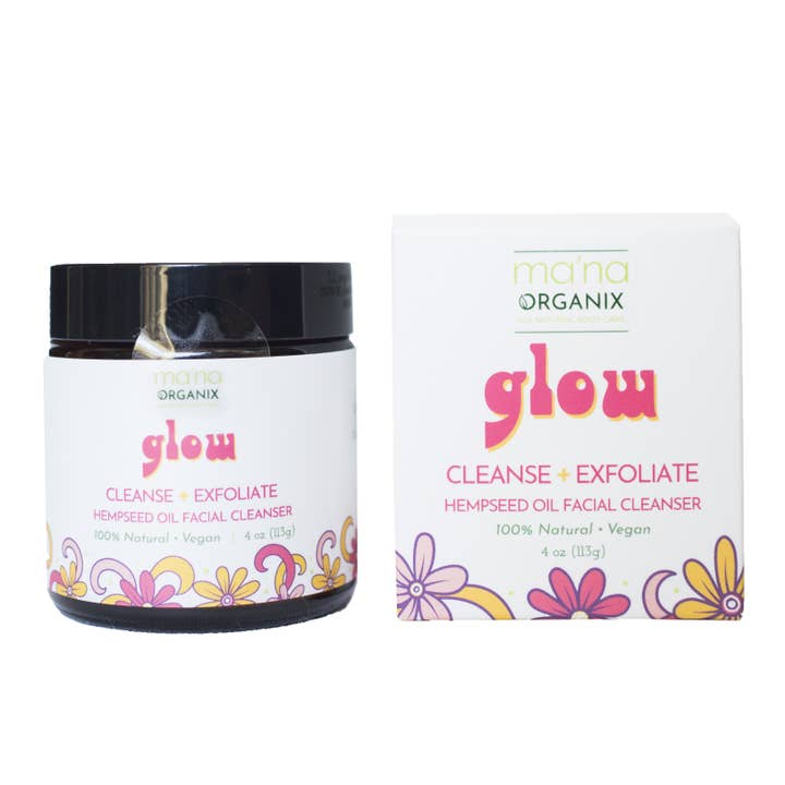 glow Hempseed Oil Exfoliating Facial Cleanser for wholesale by MA'NA ORGANIX