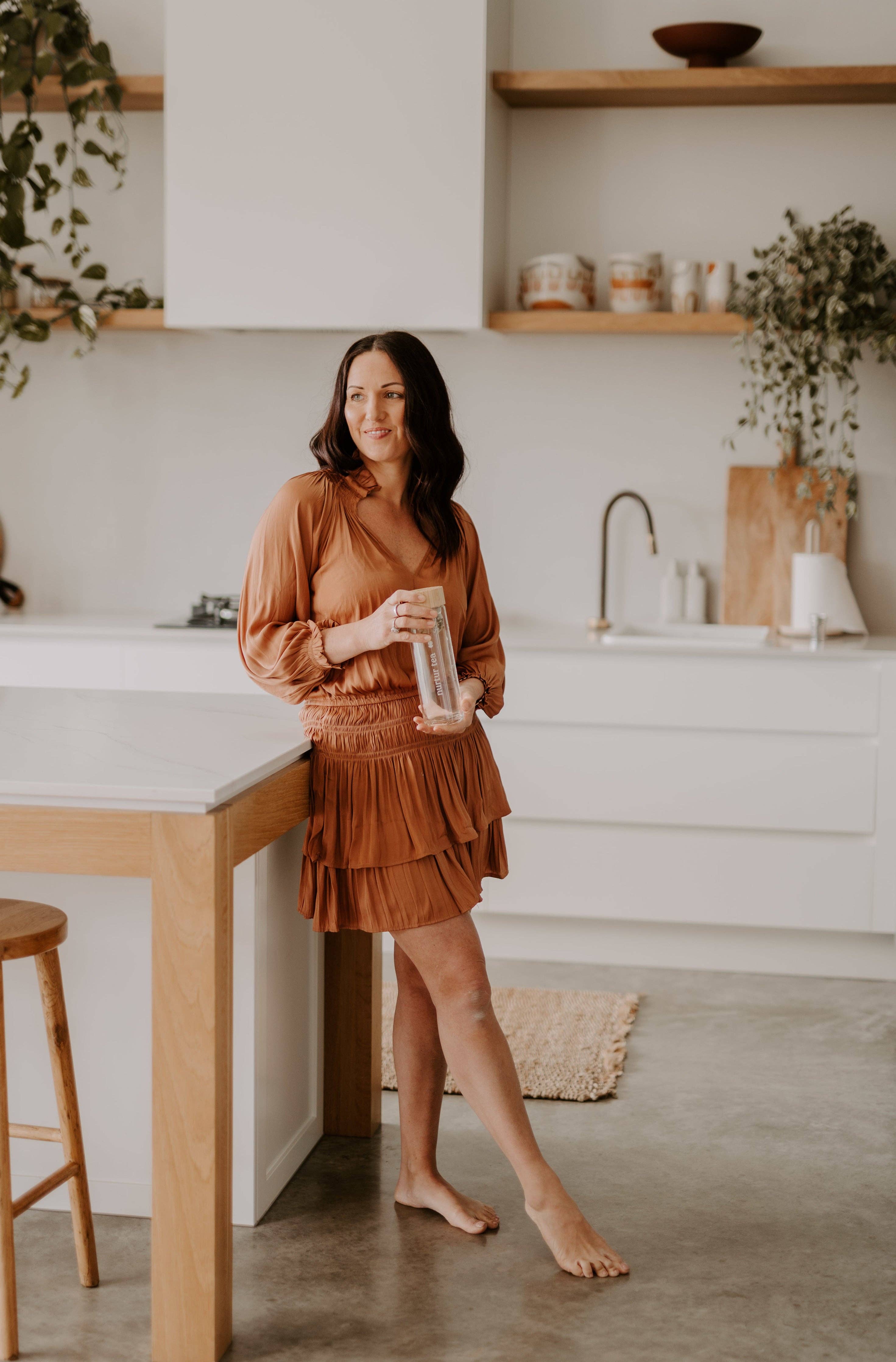 Nurtur Tea – wholesale Tea strainer/infuser – 3 in 1 Glass Tea Bottle with Infuser3