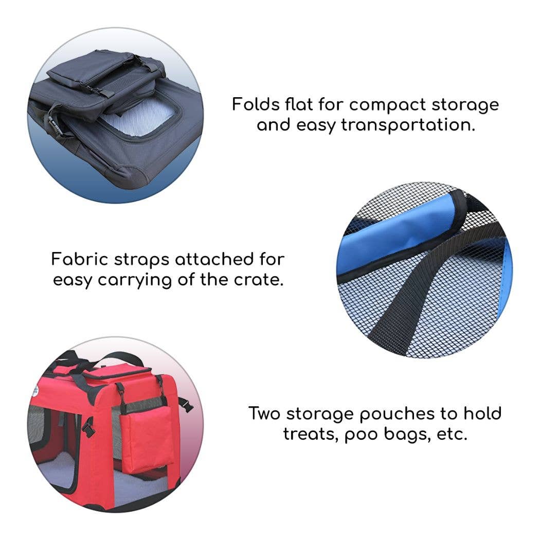 HugglePets - Vente Caisse de transport – chat et chien - Sac de transport pliable HugglePets en tissu pour animaux35