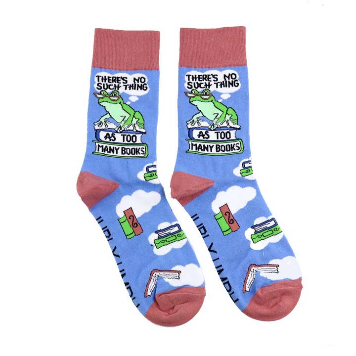 Jubly-Umph - Wholesale Socks – Unisex - There's No Such Thing As Too Many Books Socks - Unisex Medium2