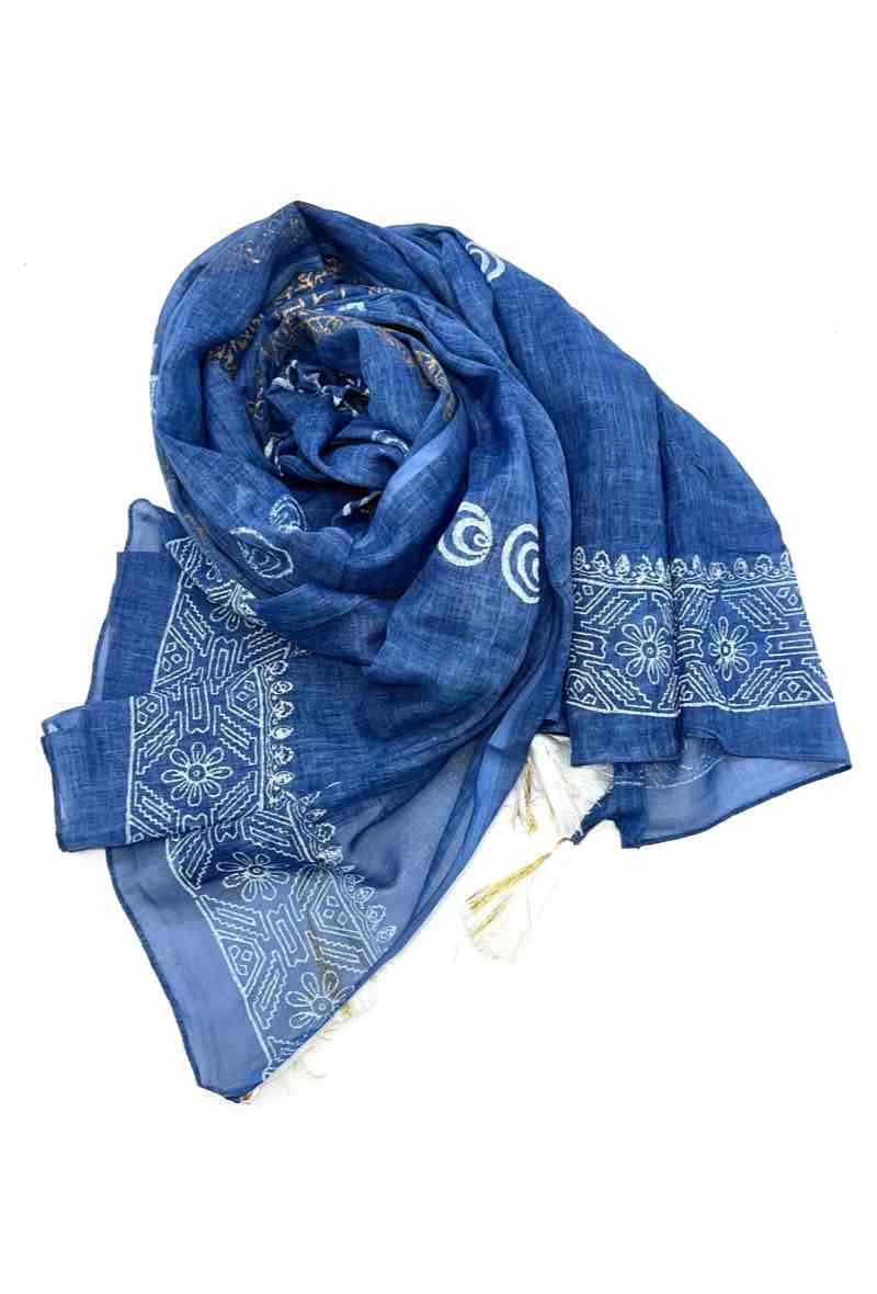 LINETA - Wholesale Scarf - Women's - C1 Indian cotton scarves2