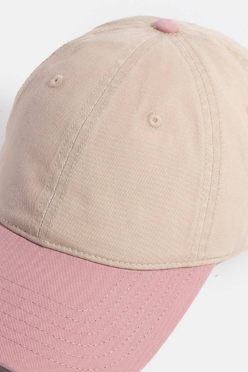 Collections by Fame Accessories – Boné de beisebol - Mulher por atacado – Boné de beisebol com blocos de cores em dois tons5