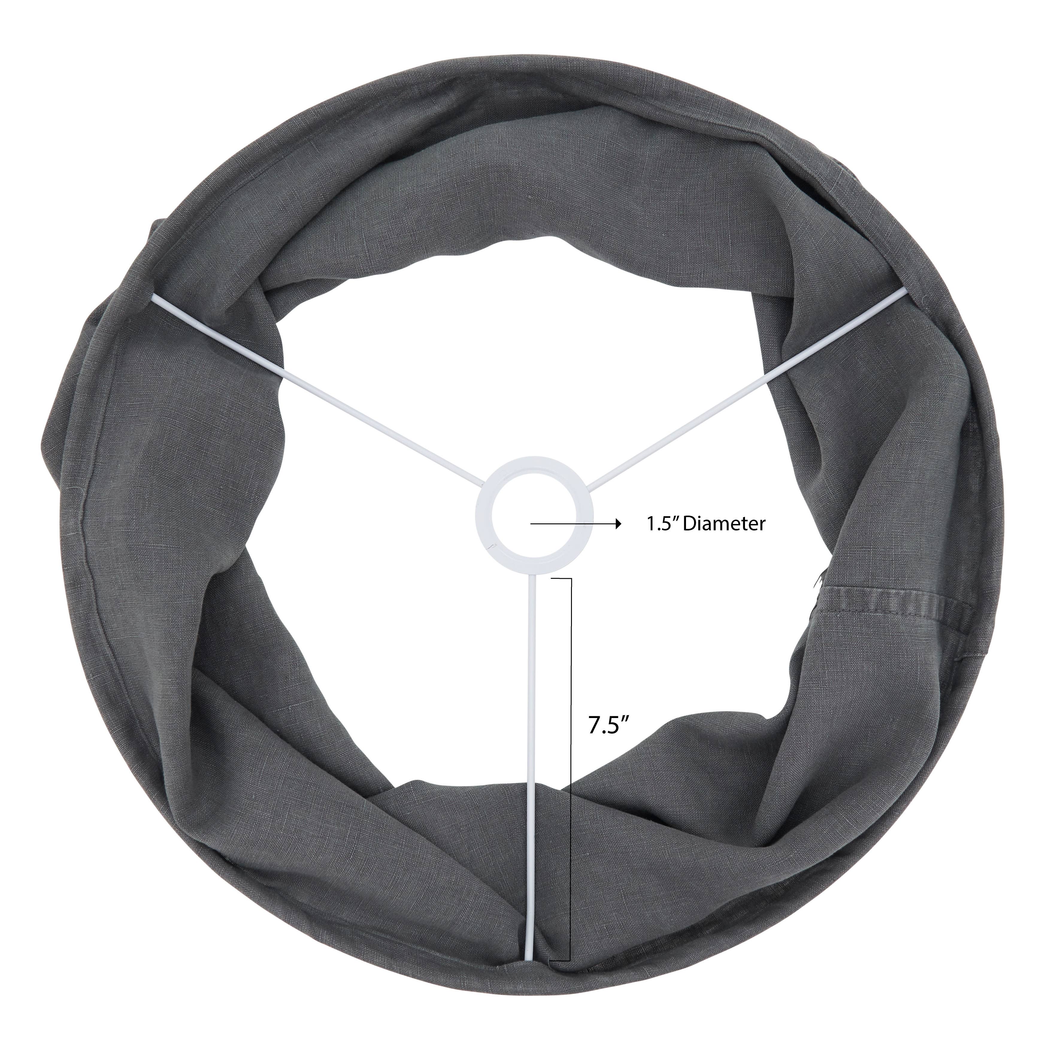 Saro Lifestyle - Wholesale Lamp Shade - Stonewashed Fringe Lamp Shade11