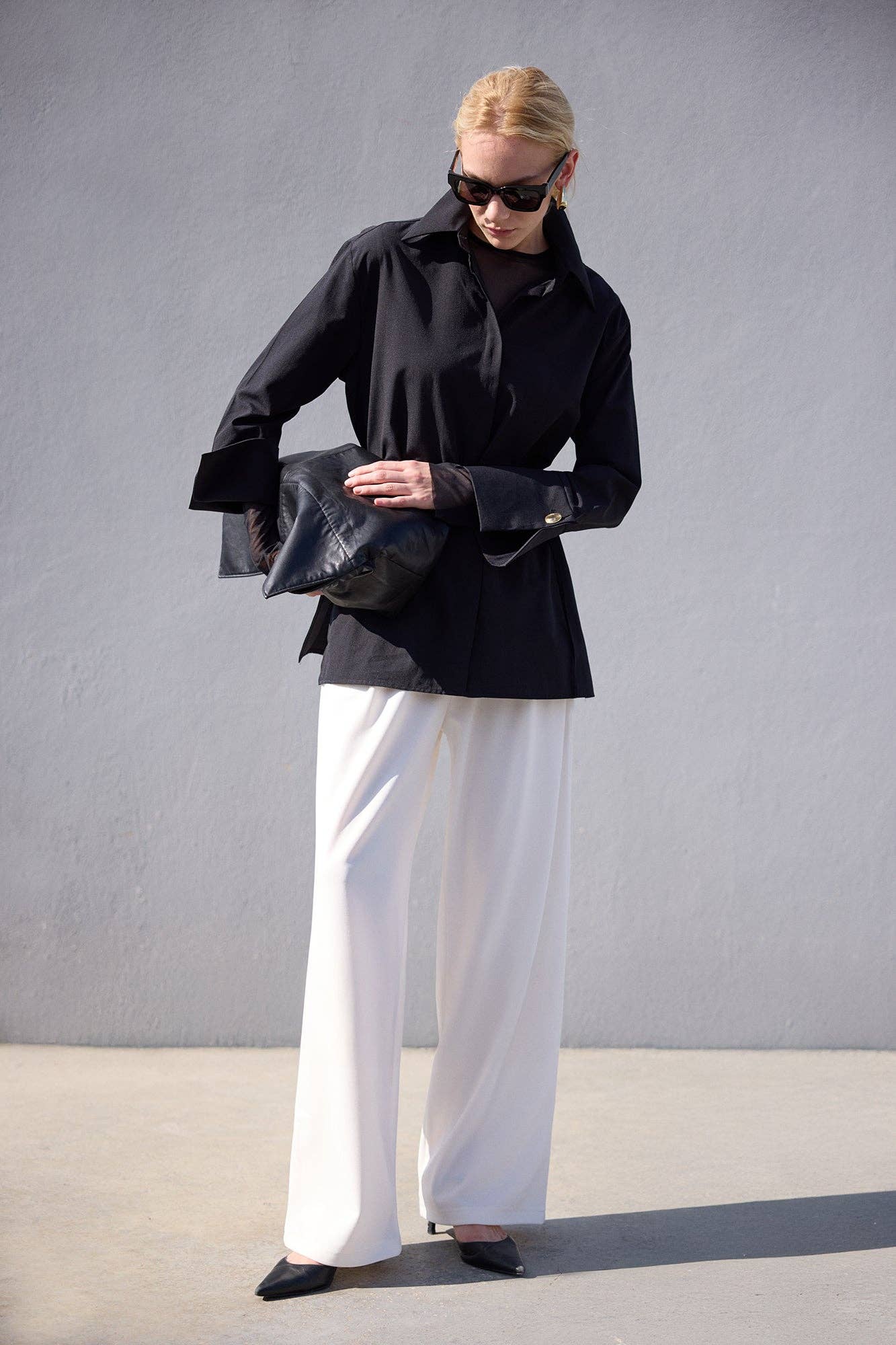 Siyah POPLIN SHIRT WITH WIDE CUFF for wholesale on Faire2