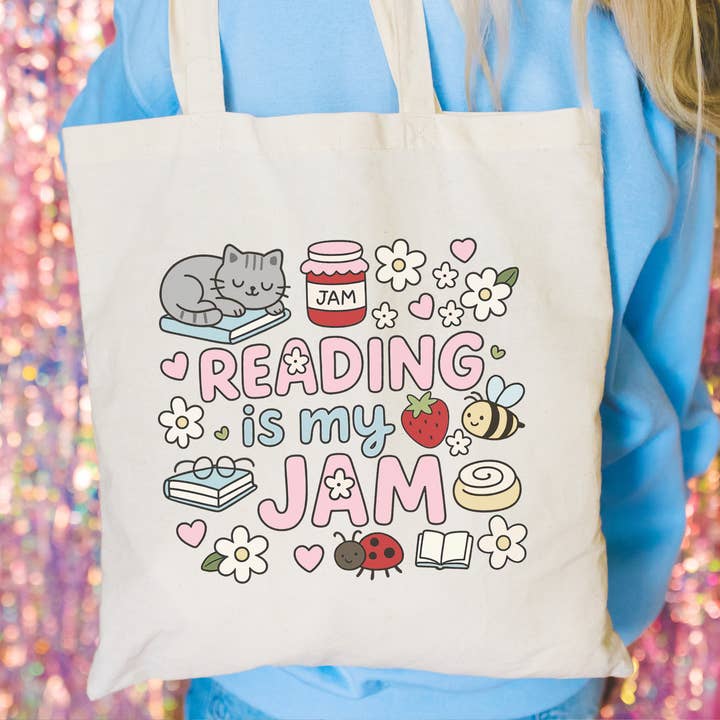 Borsa in Tela per Amanti dei Libri | Regalo per Lettori | Leggere è la mia Passione per la vendita all'ingrosso da parte di Literari Goods, Co | Book Themed Candles + Gifts