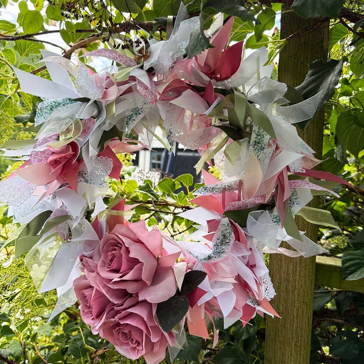 Ribbons For You - Wholesale DIY craft kit - Rose & Lace Themed Wreath Kit 3