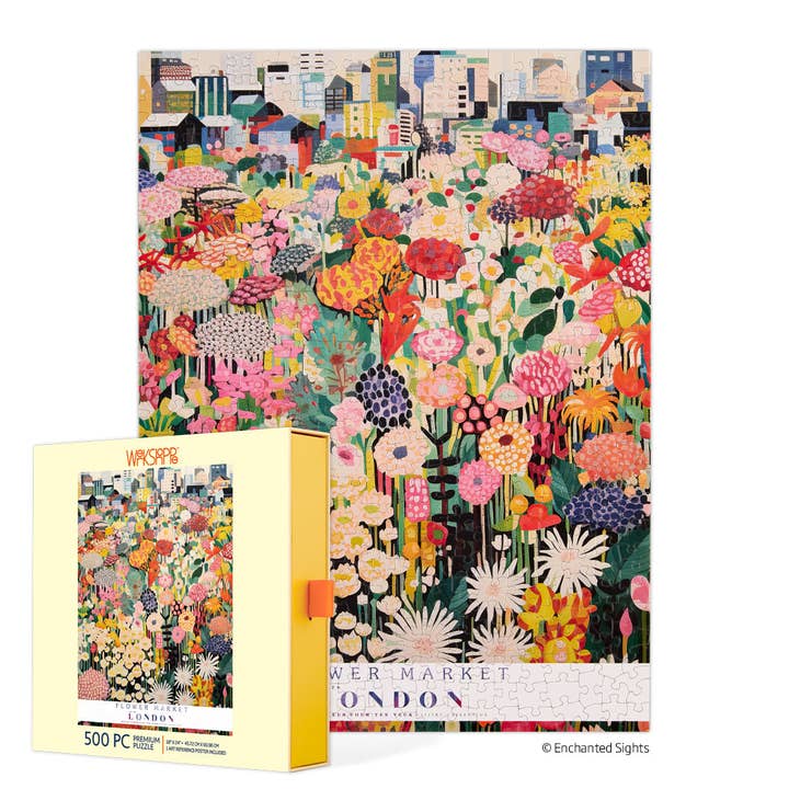London Flower Market 500 Piece Puzzle for wholesale by WerkShoppe