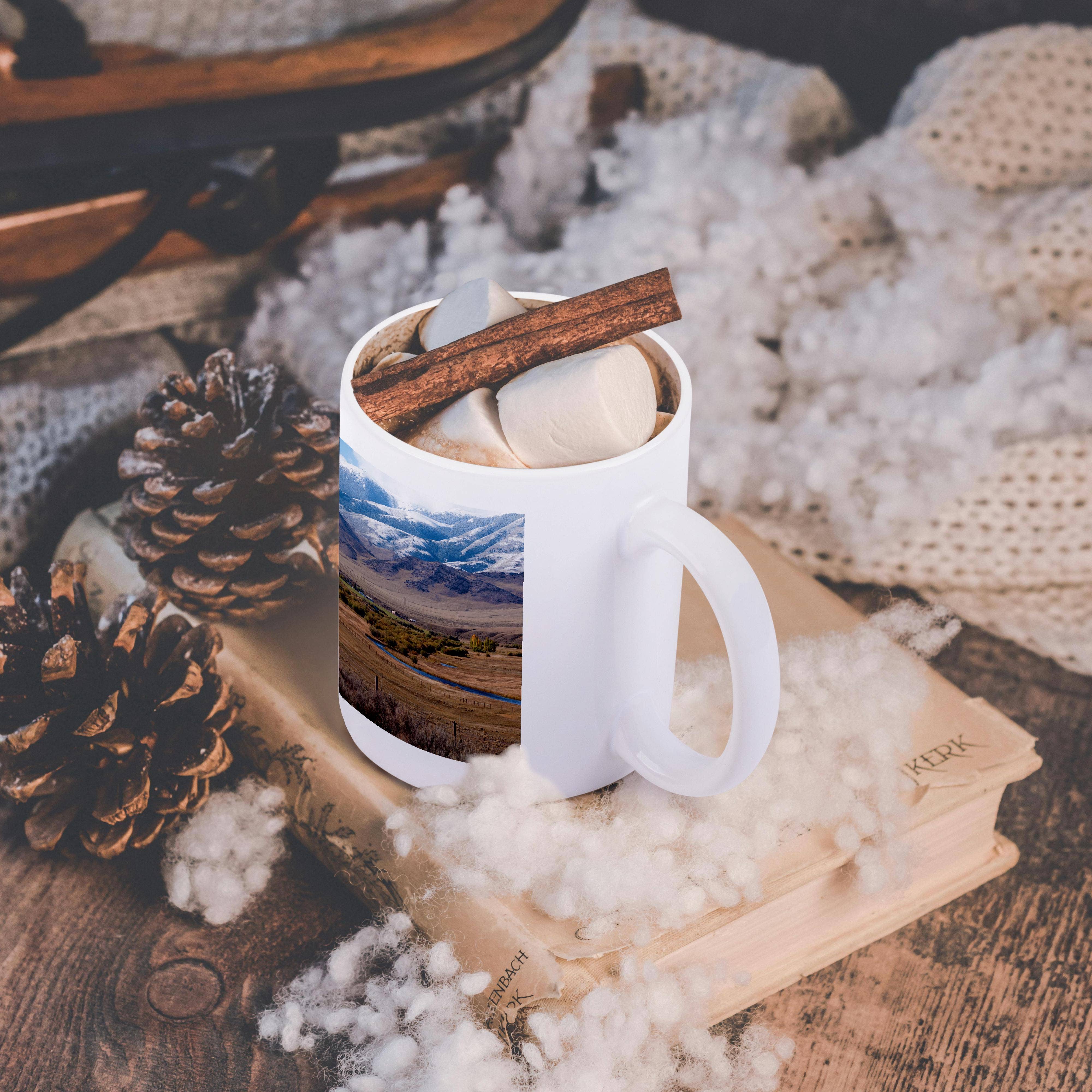 3dRose - Wholesale Coffee Mug - 3dRose, Some mountains in Ogden Utah with snow on top and a creek, Mug11