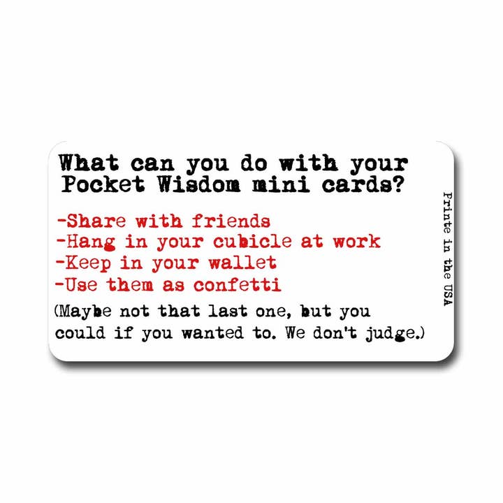 ChicalooKate - Wholesale Stationery/Notecard Set - Wise Women Pt. 2 - Pocket Wisdom Mini Quote Cards4