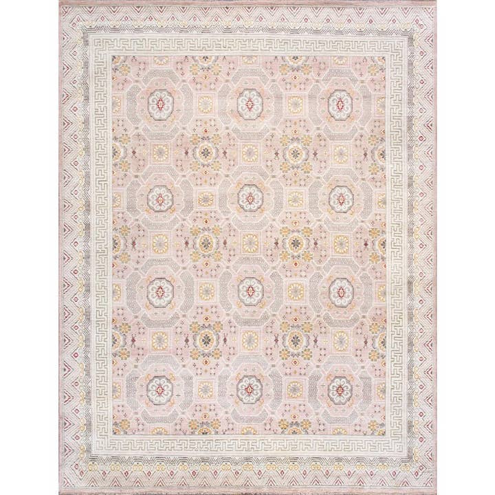 Khotan handgefertigter Teppich, Lachsfarben für den Großhandel von Canvello