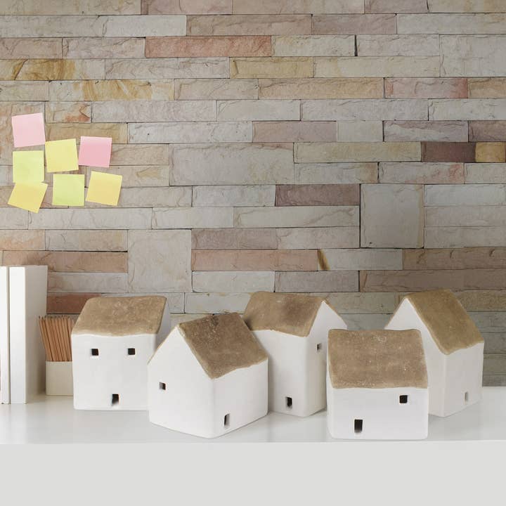 HomArt - Wholesale Decorative Tabletop Object - Cottages, Ceramic - Set of 5, Asst.