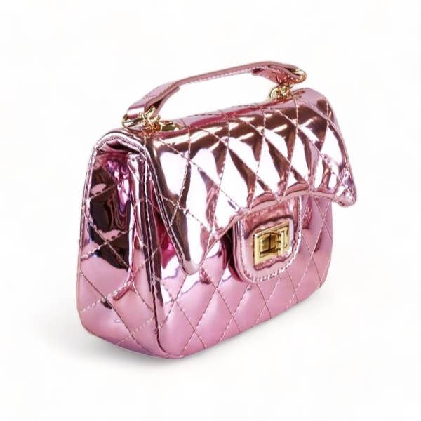 Doe a Dear - Wholesale Crossbody Bag - Kids - B1220-1 Crossbody Metallic Quilted Purse (4 Colors)15