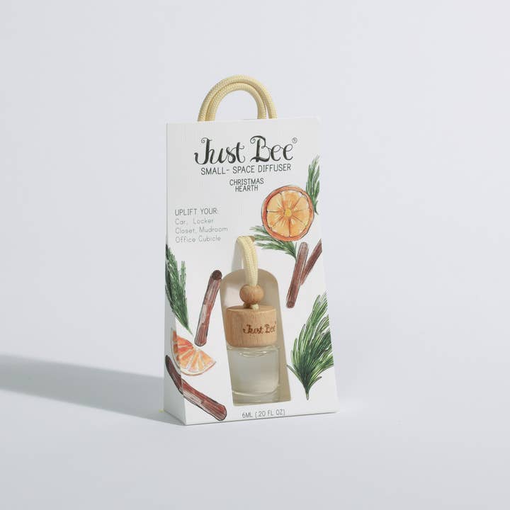 Just Bee - Wholesale Reed Diffuser - Small-Space Hanging Diffuser - Christmas Hearth1