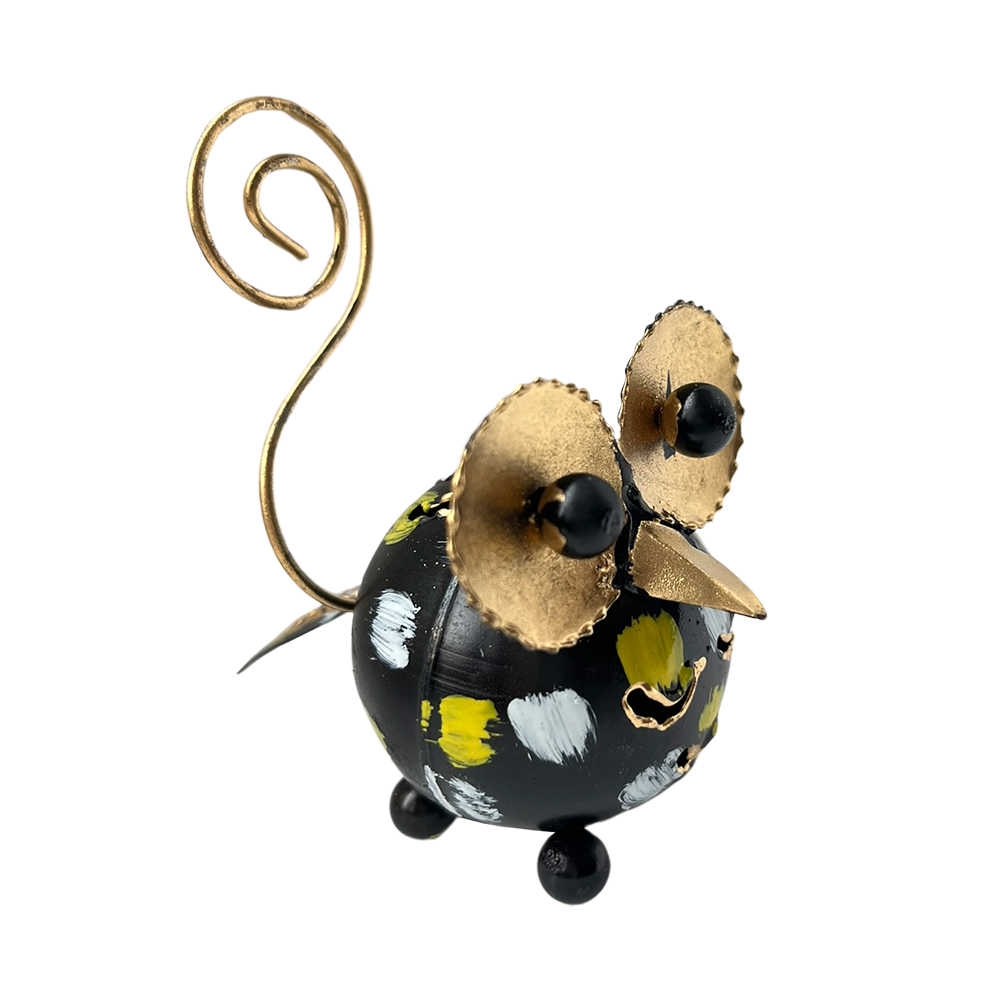 VIE - Venta al por mayor Figura decorativa - Extravagante animal de cola rizada de metal, aproximadamente 8 x 7 x 4 cm9