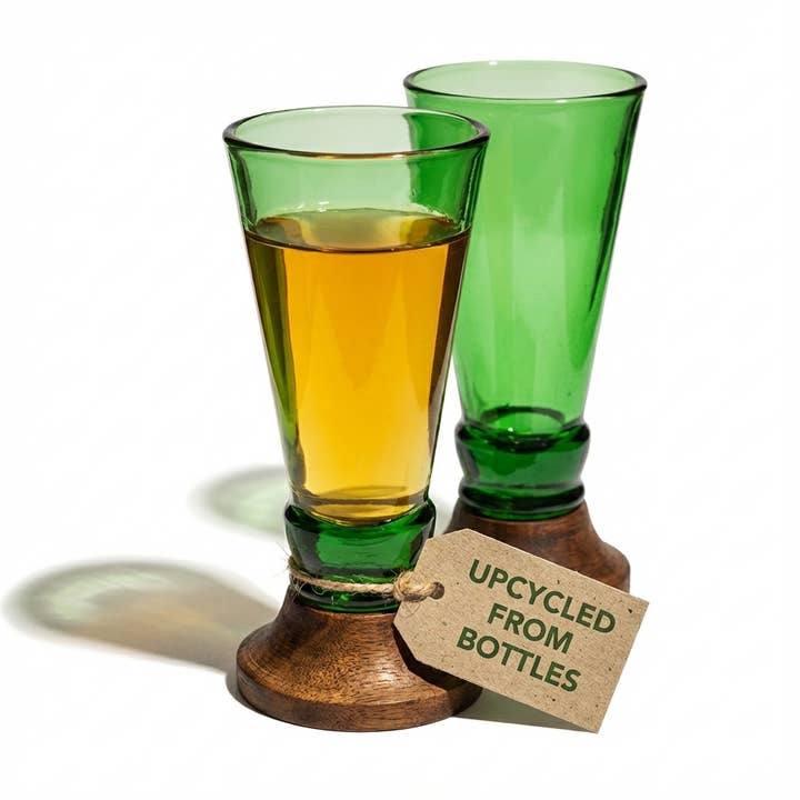 Groene borrelglaasjes voor wholesale door Mosa