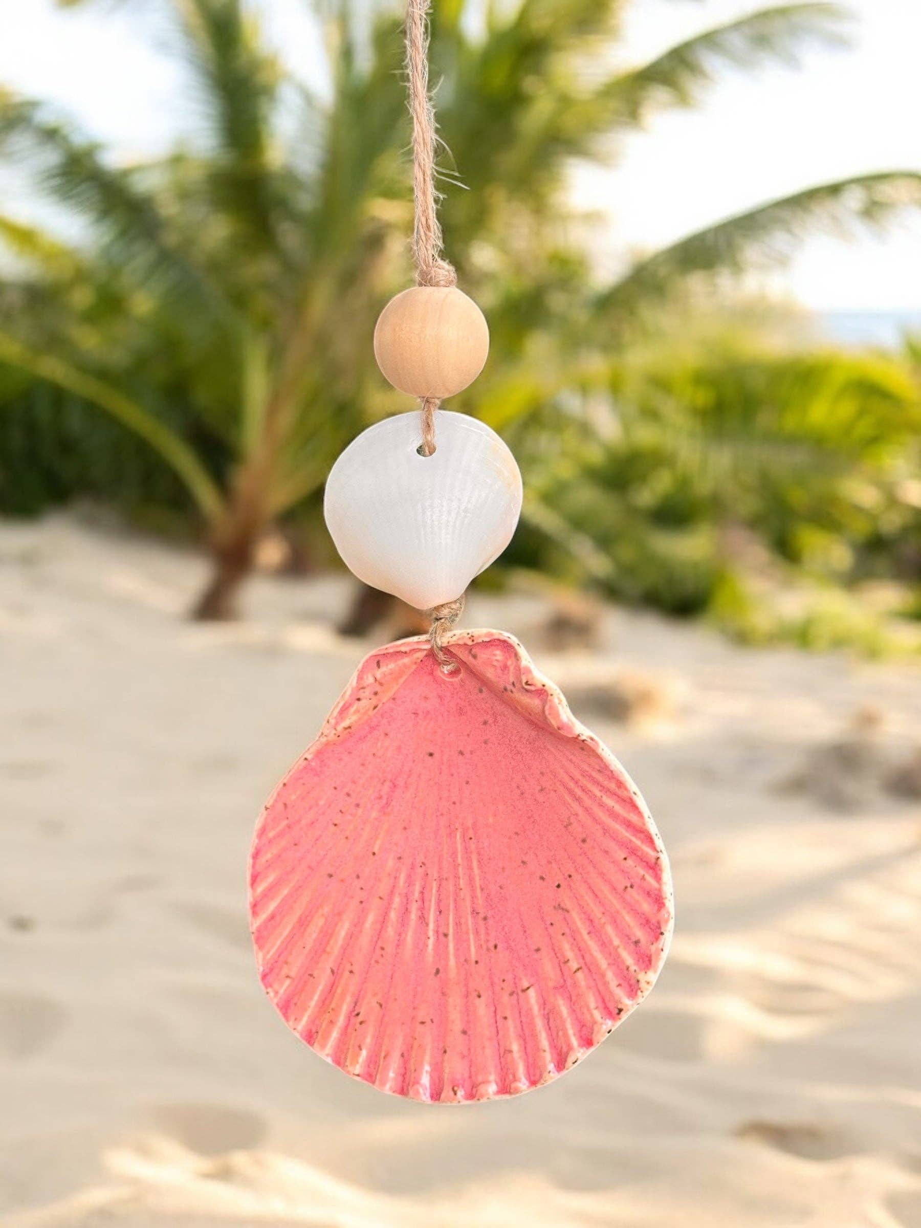 Laulea Candles - Wholesale Car Freshener - Unisex - Pink Ceramic Shell Car Diffuser1