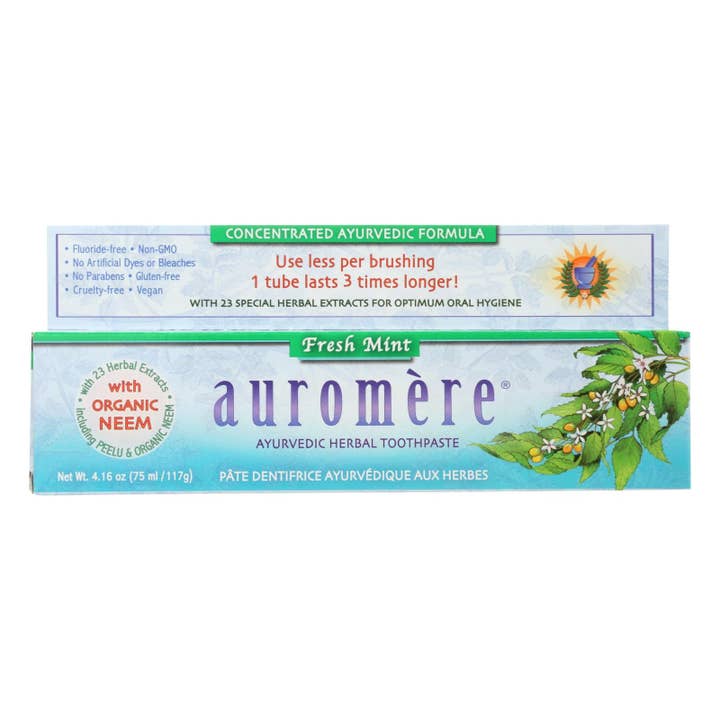 Auromere Toothpaste - Fresh Mint - Case Of 1 - 4.16 Oz. for wholesale by Ware Spark
