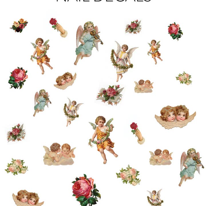 Cherubs Decals - CLEAR for engroshandel hos DIPPY COW NAILS