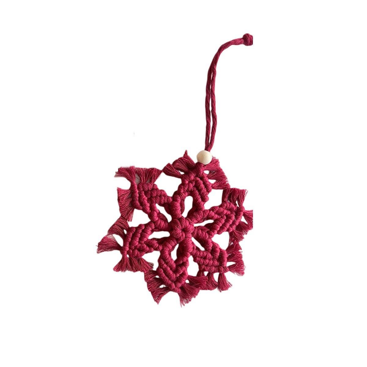 Weavey Studio - Wholesale Christmas decoration - Weavey Studio, Macrame Christmas Tree SnowFlakes Ornament 4