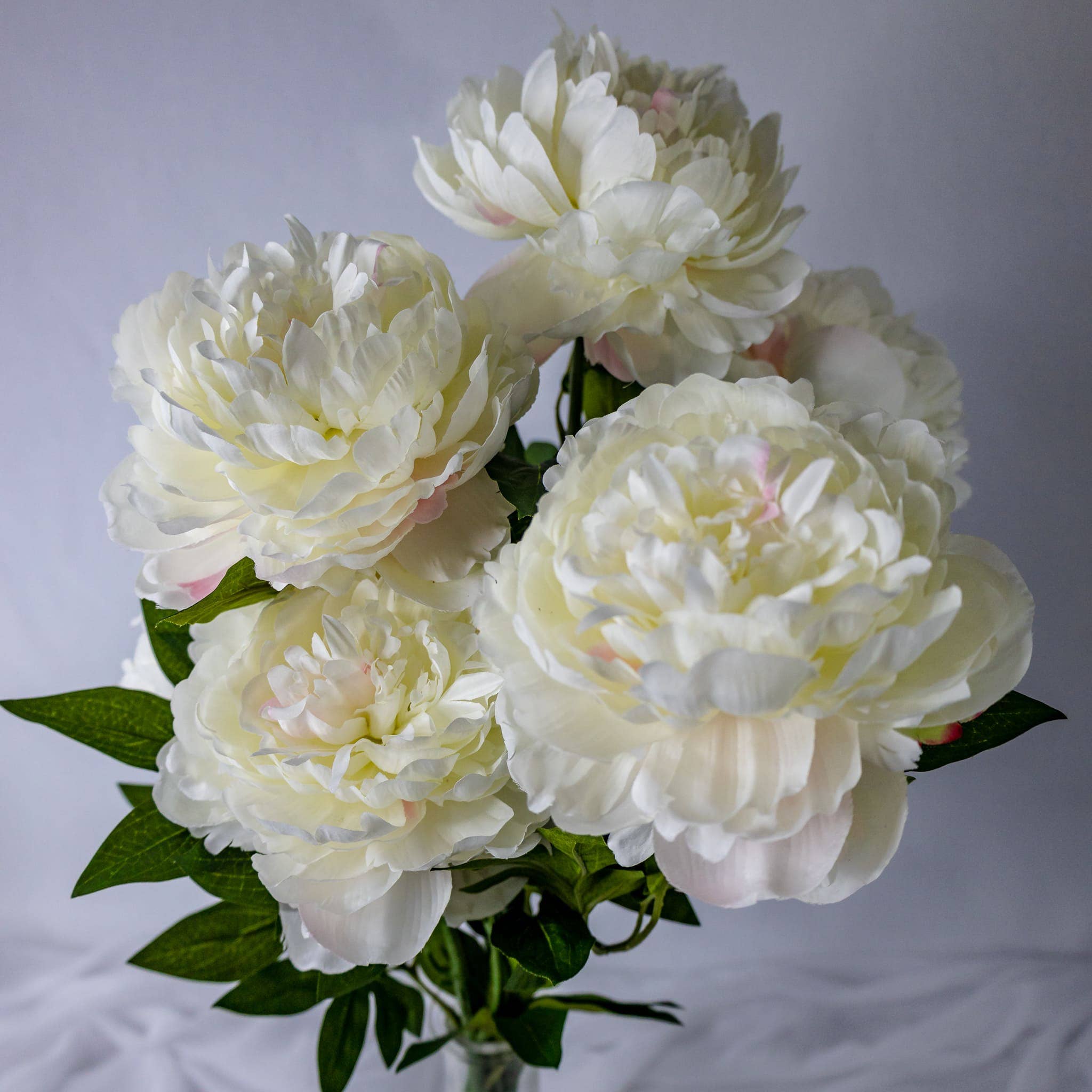 Realistic Artificial Flowers – wholesale Artificial flowers – White Peony Bloom Large - Realistic Artificial Flowers1