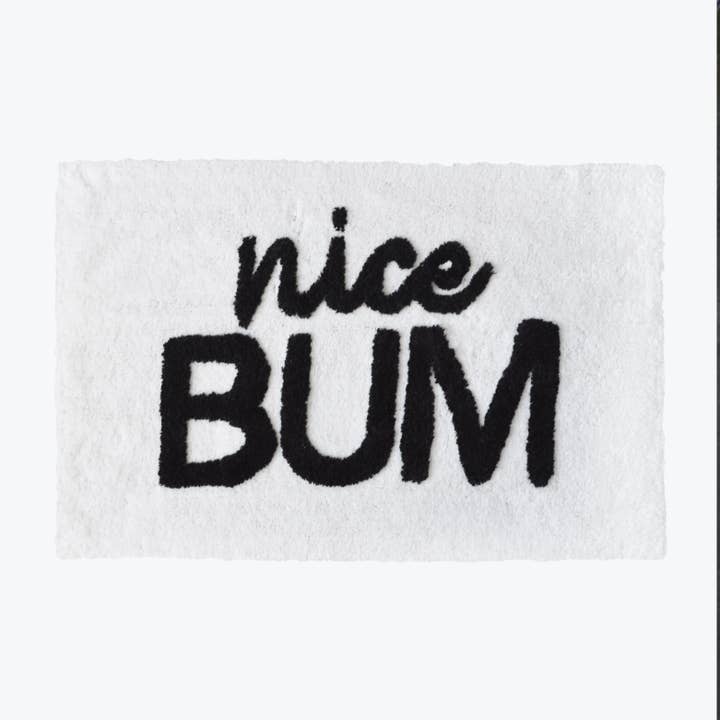 Allure Bath Fashions - Wholesale Bath Mat - Nice Bum Slogan Bath Mat - Non Slip Super Soft Bathroom Rug