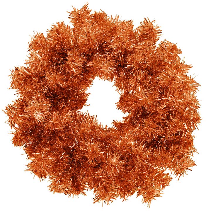 Orange Tinsel Halloween Wreaths for wholesale by Lee Display