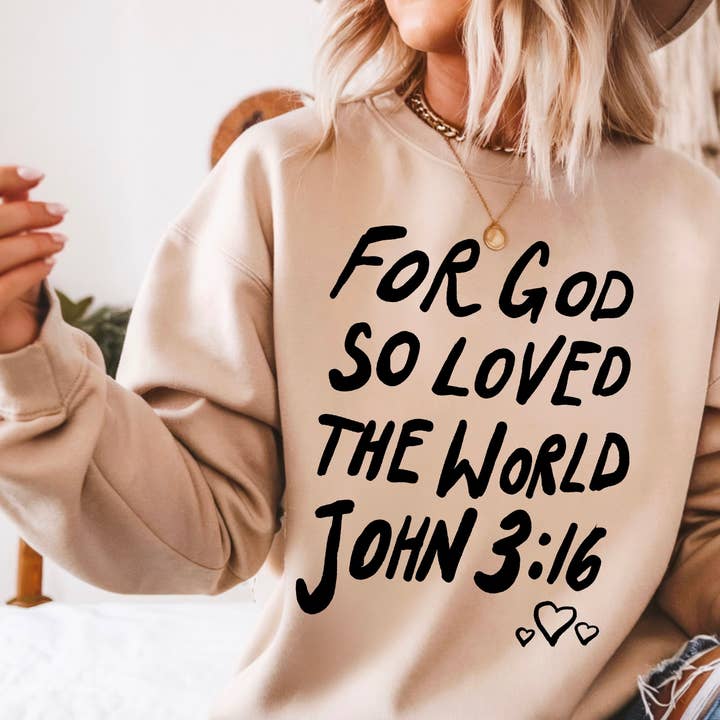 John 3:16 Graphic Sweatshirt | Christian | Valentine's Day and other Purchase Wholesale john player special duschgel. Free Returns & Net 60 Terms on Faire trending on Faire.