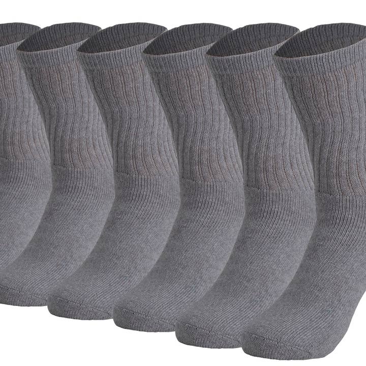 Cotton Crew Socks Cushioned Sole Breathable Athletic Sport Socks 6 Pairs for wholesale by Mars Outlet Store LLC