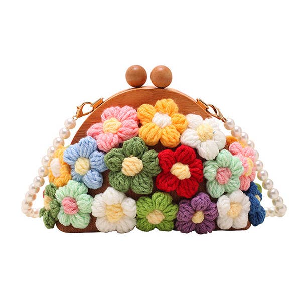 Sheer Trend - Wholesale Crossbody Bag - Women's - Chains Flower Shape Crossbody Bags Handbags10