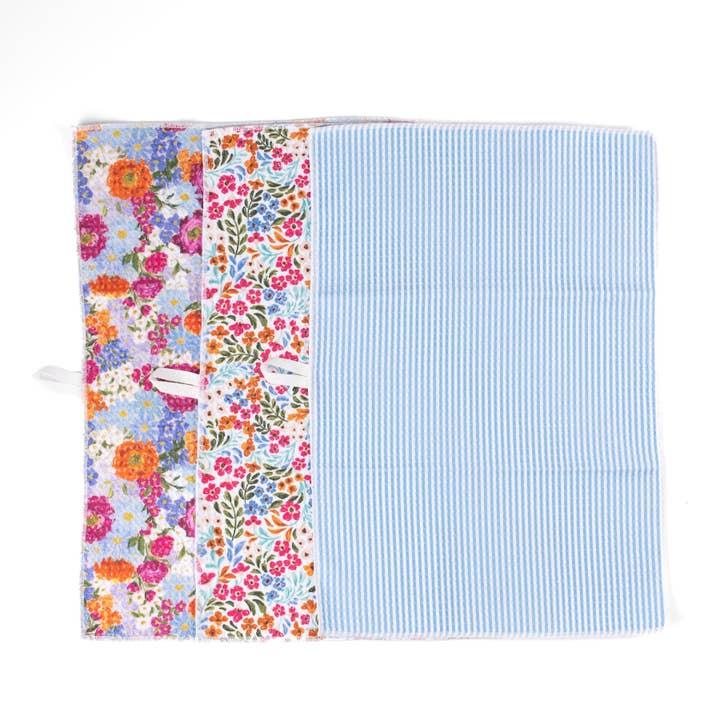 Elyse Breanne Design - Wholesale Tea Towel - Pack of 3 Microfiber Kitchen Towels - Primavera Set4