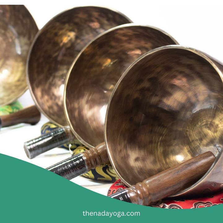 Hand-Hammered 7 Chakra Singing Bowl Full Moon Set – Sound Healing & Meditation Bowl for wholesale by NadaYoga