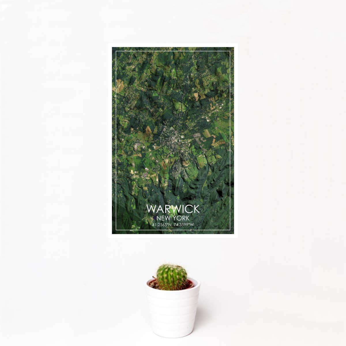 JACE.design - Wholesale Art Print - Warwick NY Map Print Satellite0
