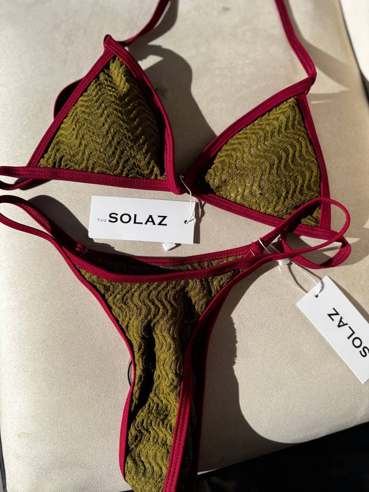 6. Top de Biquíni de Natação com Contraste de Amarração por atacado de SOLAZ