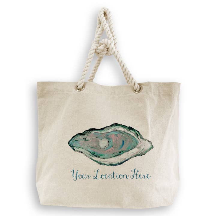 French Graffiti - Wholesale Tea Towel - Aqua Oyster with Location6