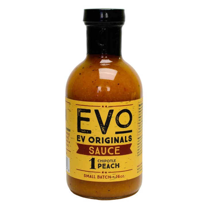 Chipotle Peach Sauce - 16 oz Bottle for wholesale by EVOriginals-EVO