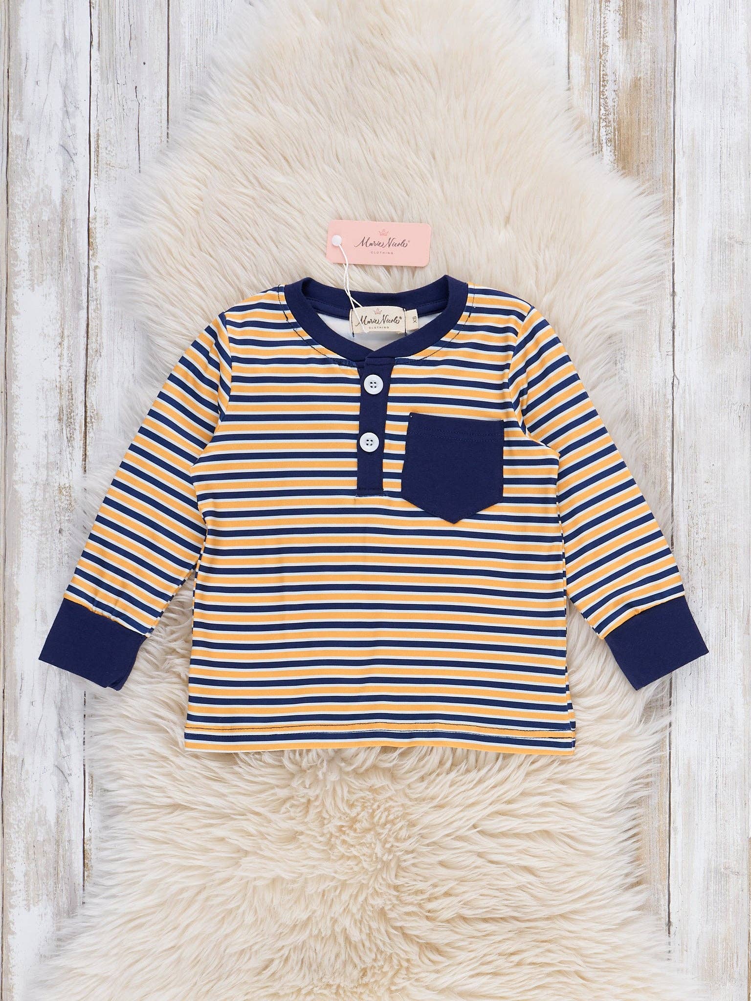 Marie Nicole Clothing - Wholesale T-Shirt - Kids - Midnight Blooms Pocket Shirt0