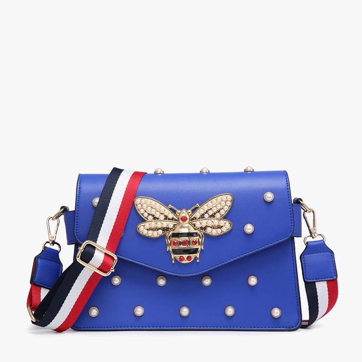 Jen & Co. - Wholesale Crossbody Bag - Women's - PP2047 Jillian Jeweled Bee Crossbody