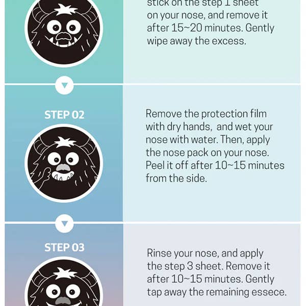 Exod International - Wholesale Skincare Face Mask - APIEU Goblin Blackhead 3-Step Nose Sheet 6.2g