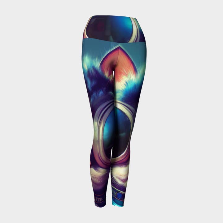 SPACE KITTY Yoga Leggings High Waist. Milled in Canada. for wholesale by Pretty Worthy