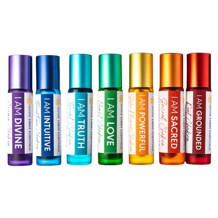Chakra Balancing Elixirs - Essential Oils - 7 Roller Bottles Set and other Purchase Wholesale gemstone roller bottles. Free Returns & Net 60 Terms on Faire trending on Faire.