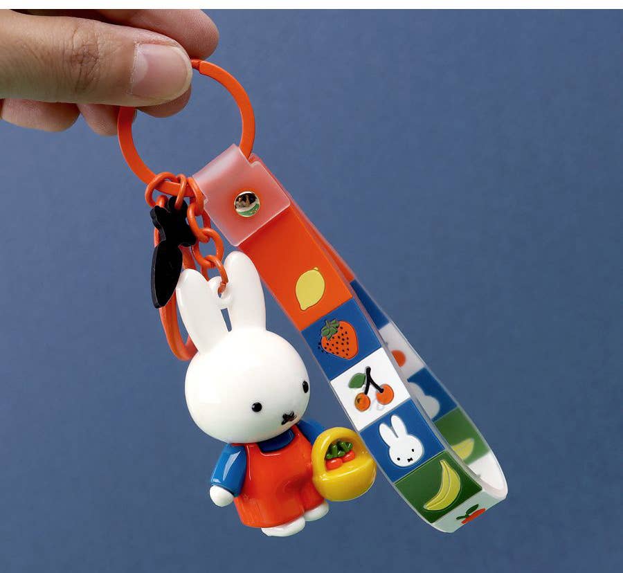 K-Wonderland – wholesale Keychain – Women's – Miffy Figure Keyring & Charm – Pastel & Fruits Random6