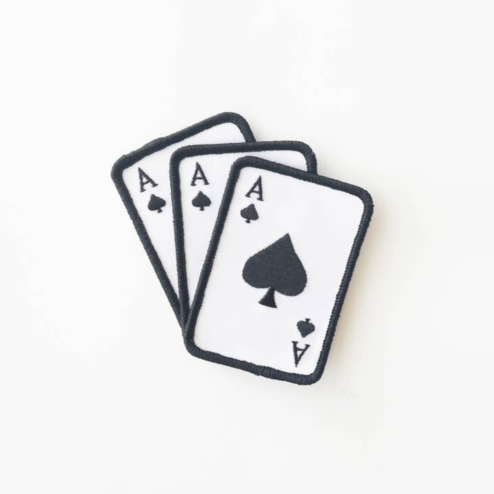 Union Made - Wholesale Patch - Ace of Spades Embroidered Iron on Patch2