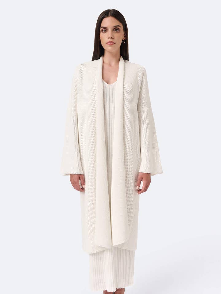 Knitted pinpoint cardigan coat for wholesale by Mila.Vert