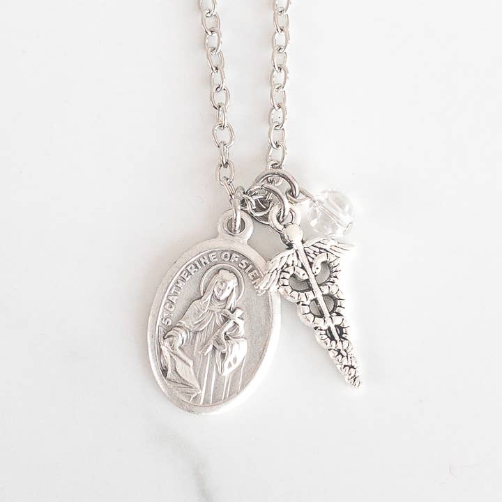 Sagely Sparrow - Wholesale Pendant/Charm Necklace - St Catherine of Siena Necklace