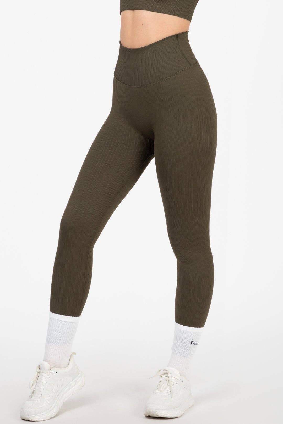 Famme - Wholesale Athletic/Lounge Leggings - Women's - Ribbed Seamless Tights3