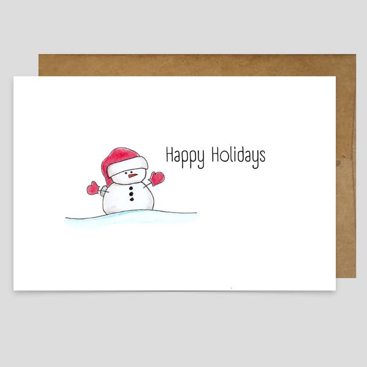 Happy Holidays Snowman II - Greeting Card for wholesale by Kevin & Kaia