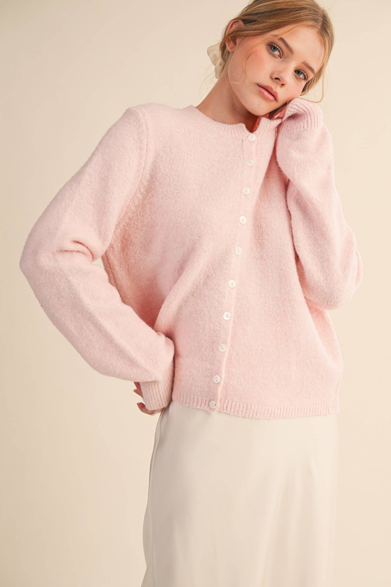 &MERCI - Wholesale Cardigan - Women's - MARLED KNIT SWEATER CARDIGAN MSW112486