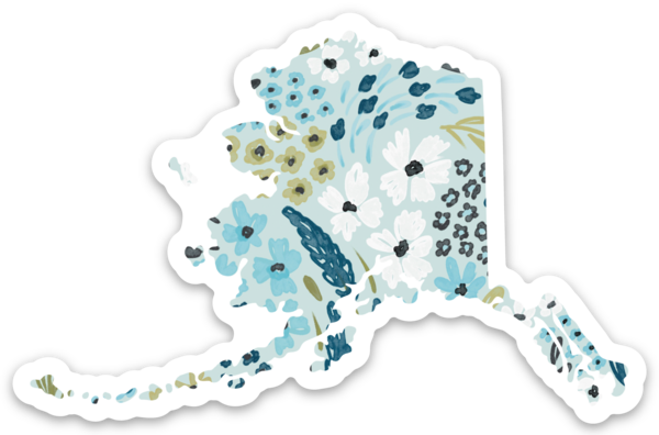 Elyse Breanne Design - Wholesale Sticker - Alaska State Floral Sticker 3.5x2.25in3